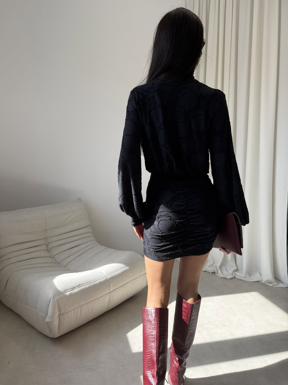 SUKIENKA MINI LAVINIA PRINT CZARNA