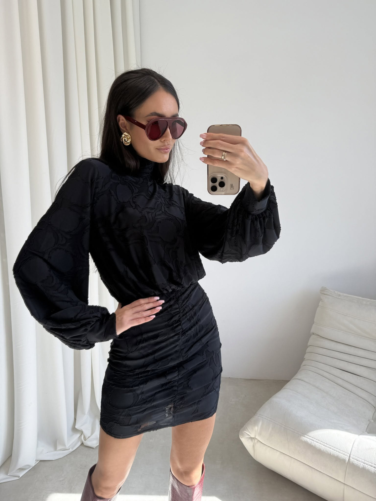 SUKIENKA MINI LAVINIA PRINT CZARNA