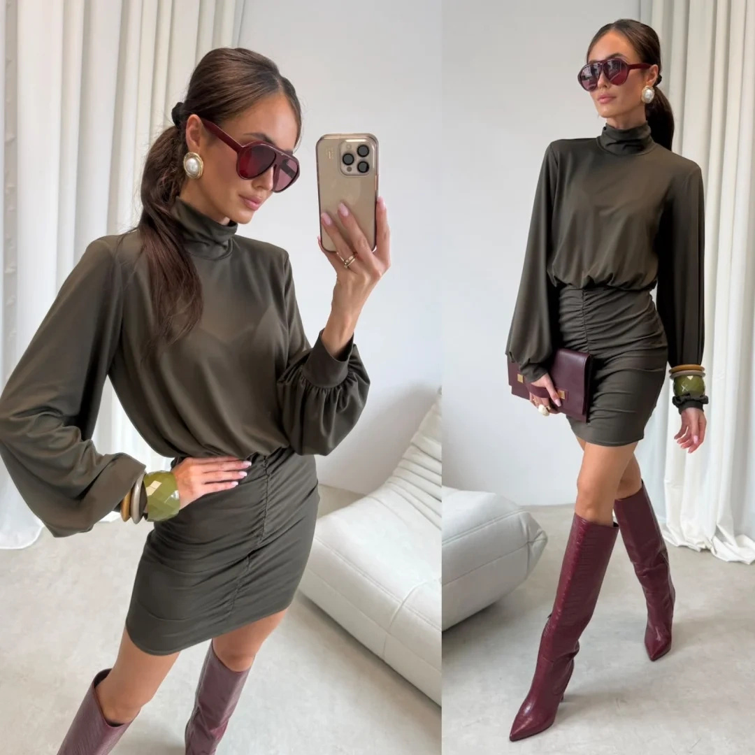 SUKIENKA MINI ESTELLA KHAKI