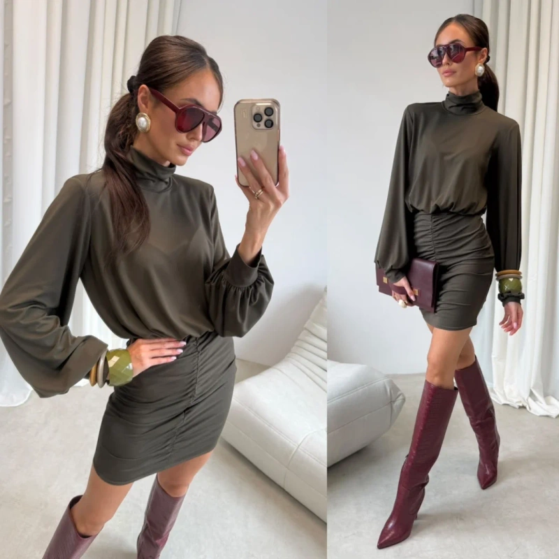 SUKIENKA MINI ESTELLA KHAKI